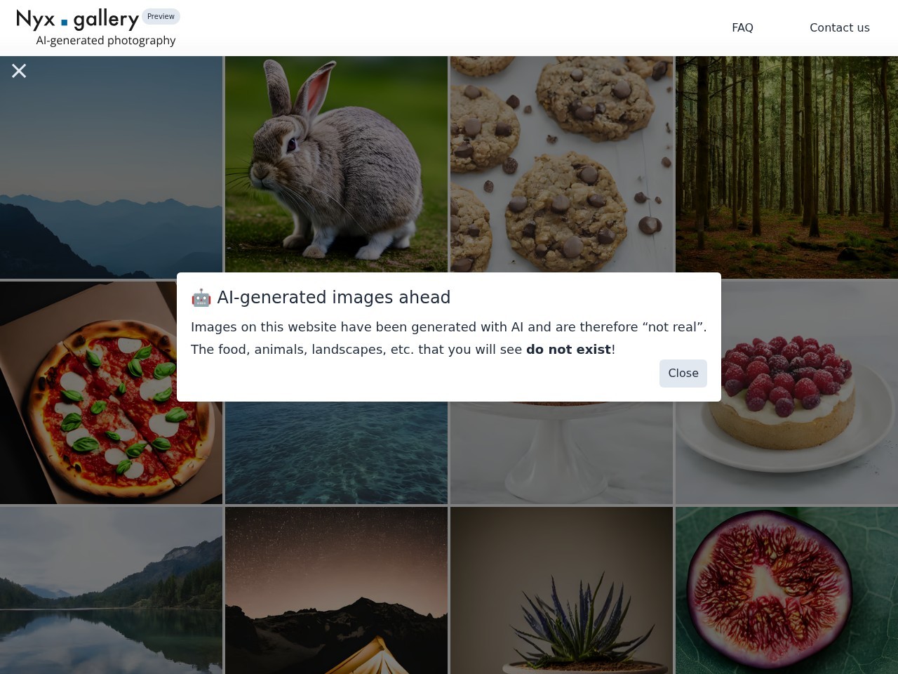 Nyx – AI生成摄影作品的展示平台