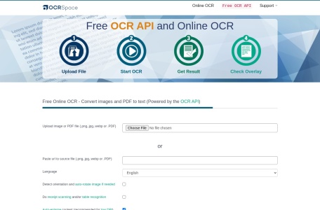OCRspace_免费在线 OCR - 将图像和 PDF 转换为文本