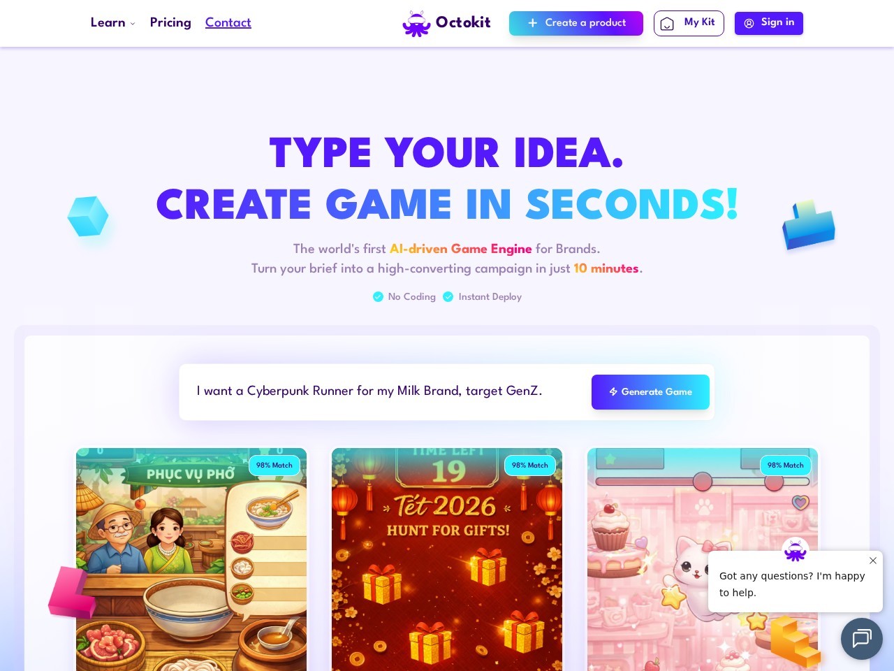 Octokit – 无代码游戏创作平台