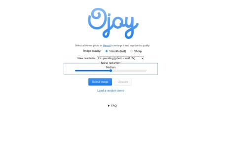 Ojoy – 在线AI图像放大器 | 无损放大低分辨率图片/Memoji · 100%浏览器端处理