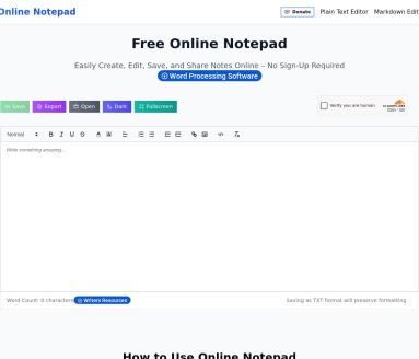 Online Notepad