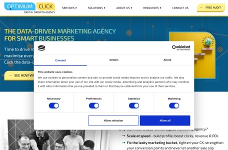OptimumClick_OptimumClick作为一家专门的 PPC 代理机构，主要目标是帮助客户的企业通过营销平台取得更大的成功