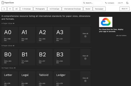 Paper Sizes