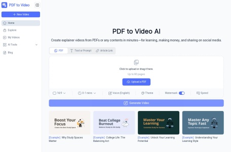 PDF to Video-我爱网址导航