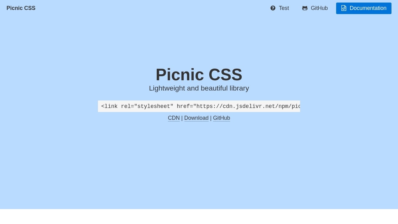 Picnic CSS