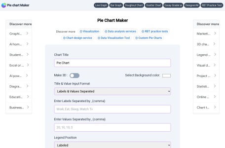 制作圆饼图工具_直接将数据输入、调整后就能产生图表