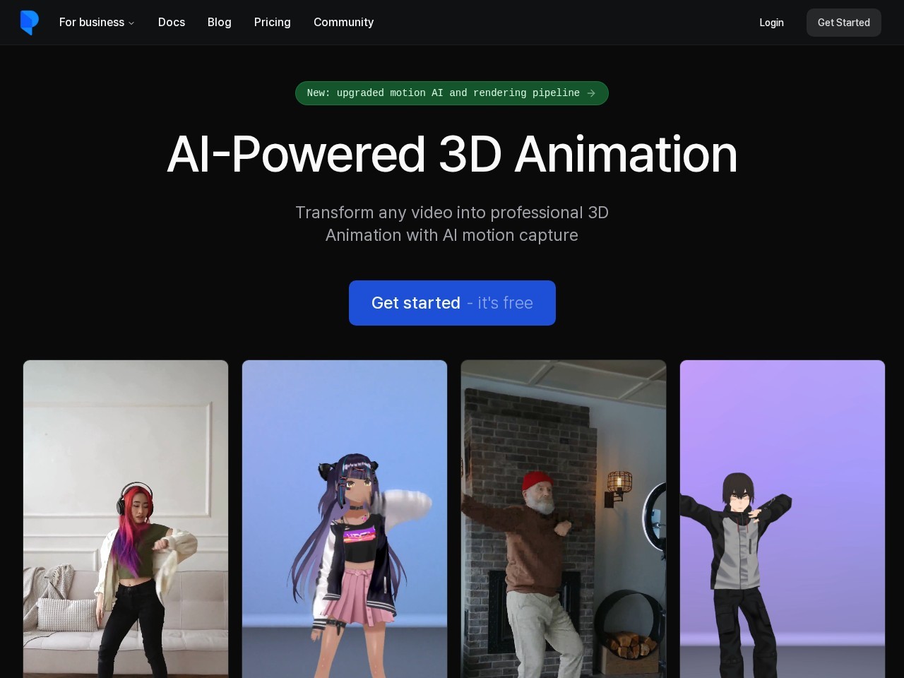 Plask Motion – AI动作捕捉动画工具