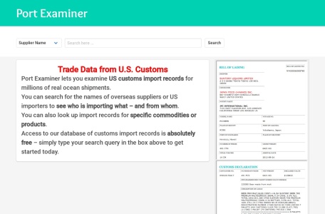 Portexaminer美国海关数据