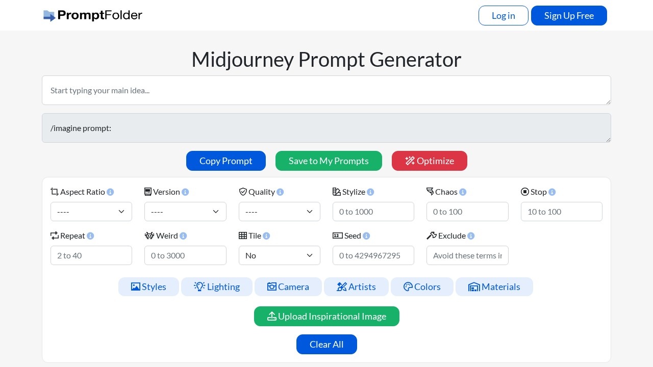 MidJourney Prompt Tool