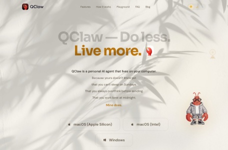 QClaw 海外版 界面截图