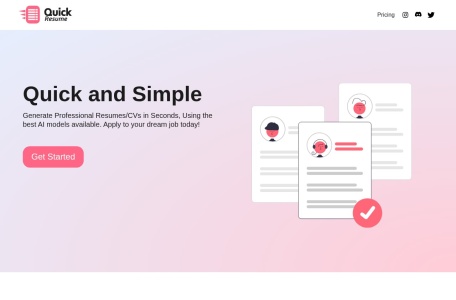 Quick Resume – AI Resume Creation Tool
