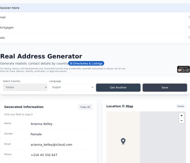 Real Address Generator