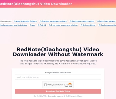 小红书(RedNote)视频下载