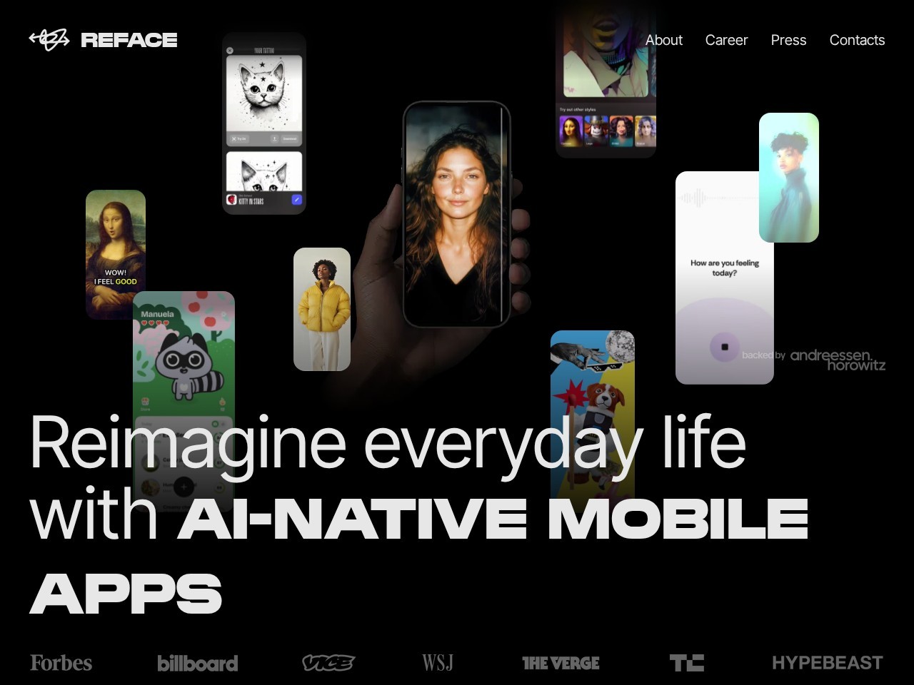 Reface – 用照片交换视频和动图中的人脸