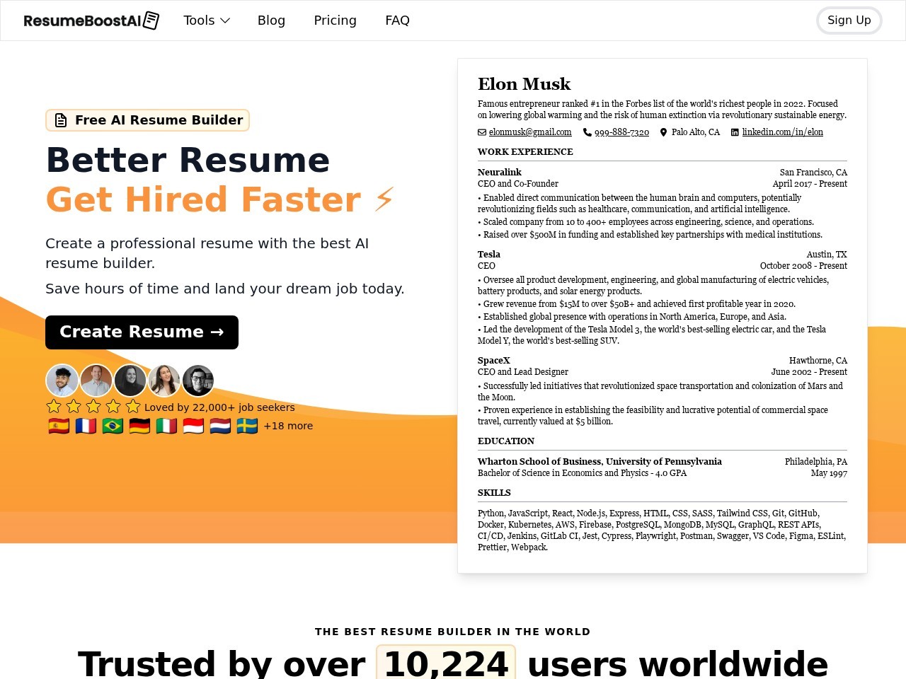 ResumeBoostAI – 在线优化简历平台