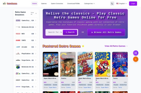 Retro Games | 复古游戏合集 – 免费在线玩经典模拟器游戏