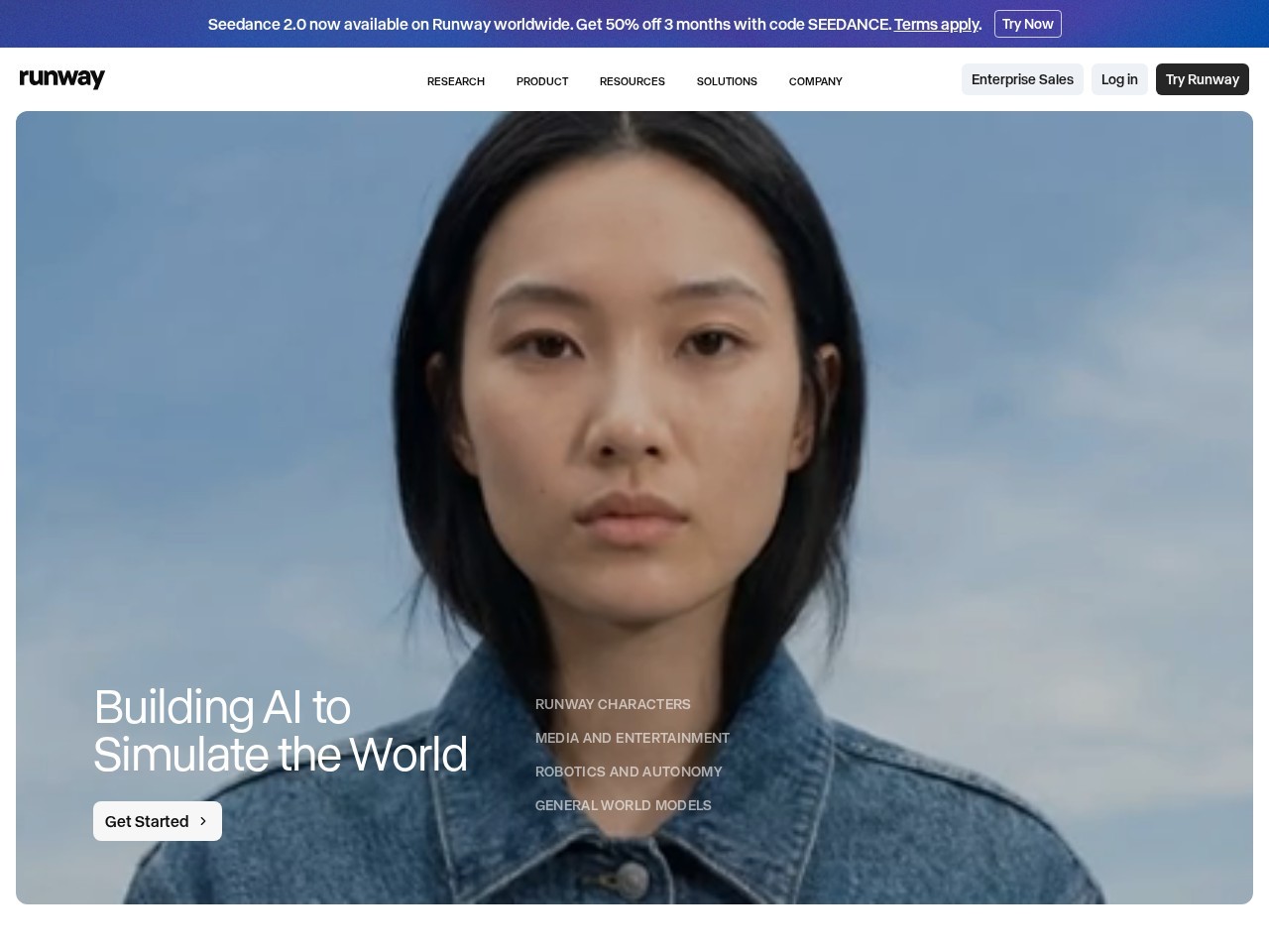 Runway官网 – AI驱动的专业视频编辑软件