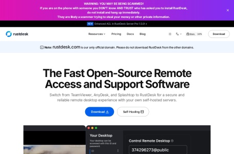 RustDesk远程桌面软件
