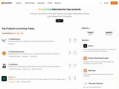 SaasHunt - 发现最佳科技产品