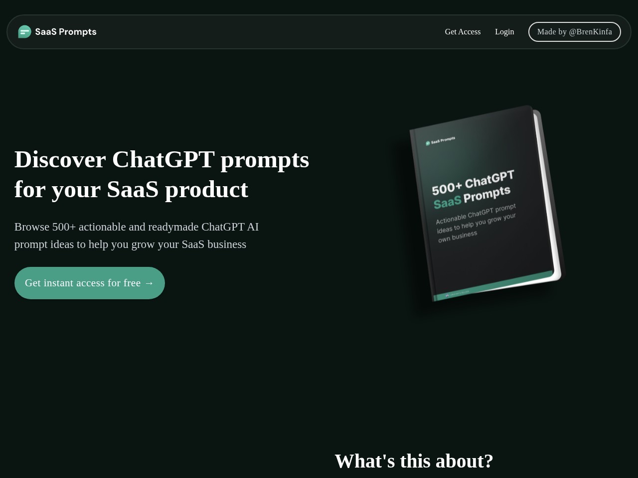 SaaS Prompts – 提示词的资源平台