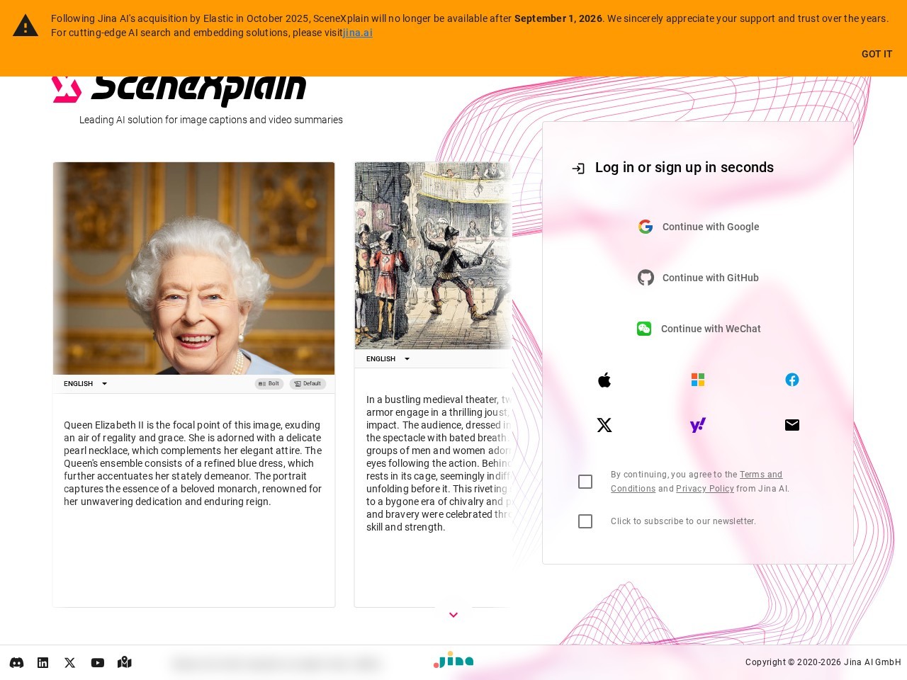 SceneXplain – 领先的人工智能解决方案
