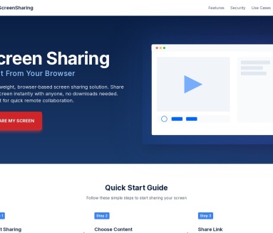 Screen Sharing(浏览器里共享屏幕）
