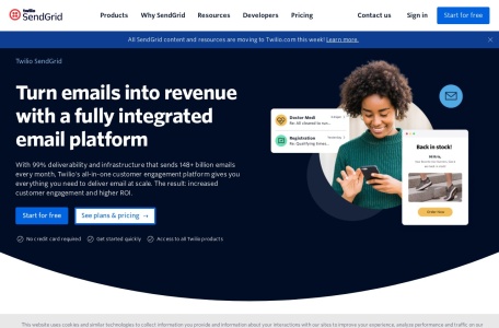 SendGrid_提供易于使用的API和可扩展的电子邮件服务，以及广泛的电子邮件营销产品，可免费体验