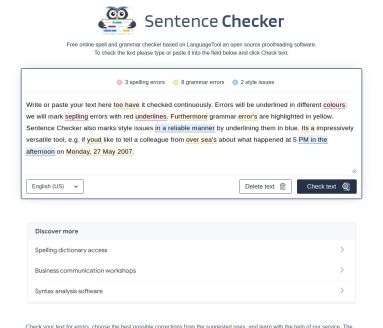 SentenceChecker在线语法检查