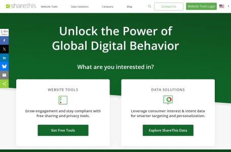 ShareThis_易于安装的工具，可在40多个社交渠道中实现一键共享，可免费体验