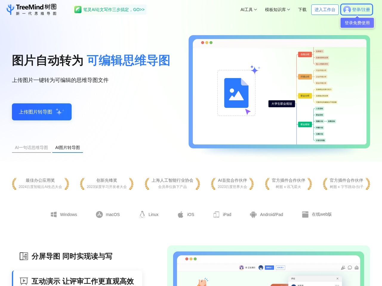 TreeMind树图 – 新一代“AI人工智能”思维导图