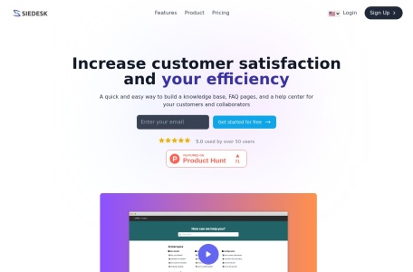 Siedesk Help Center Knowledge Base