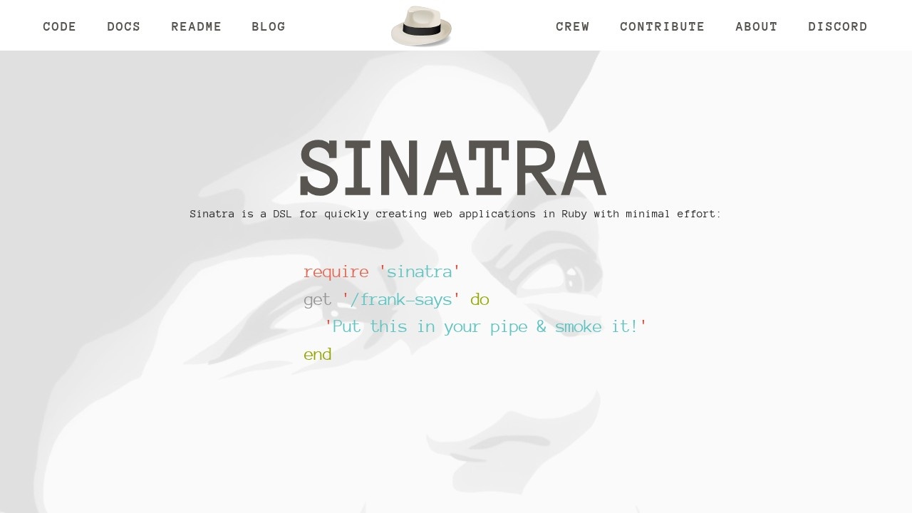 Sinatra轻量Ruby开发框架
