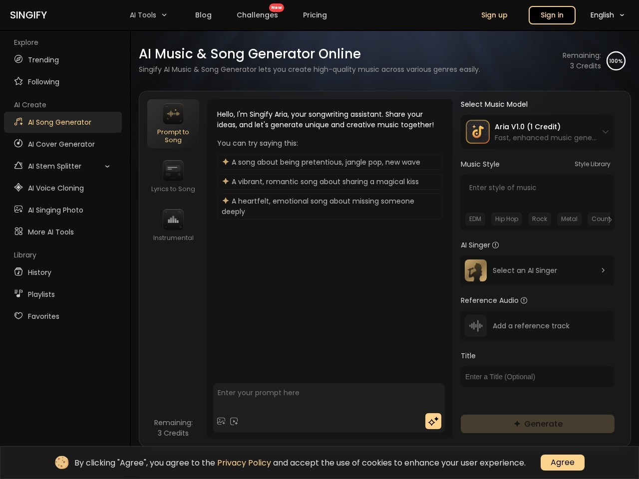 FineShare Singify – AI 歌曲封面生成器
