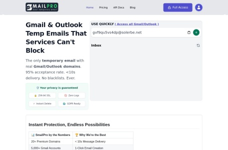 SMAIL PRO临时Gmail/Outlook邮箱