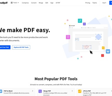 Smallpdf转换和编辑所有PDF文件