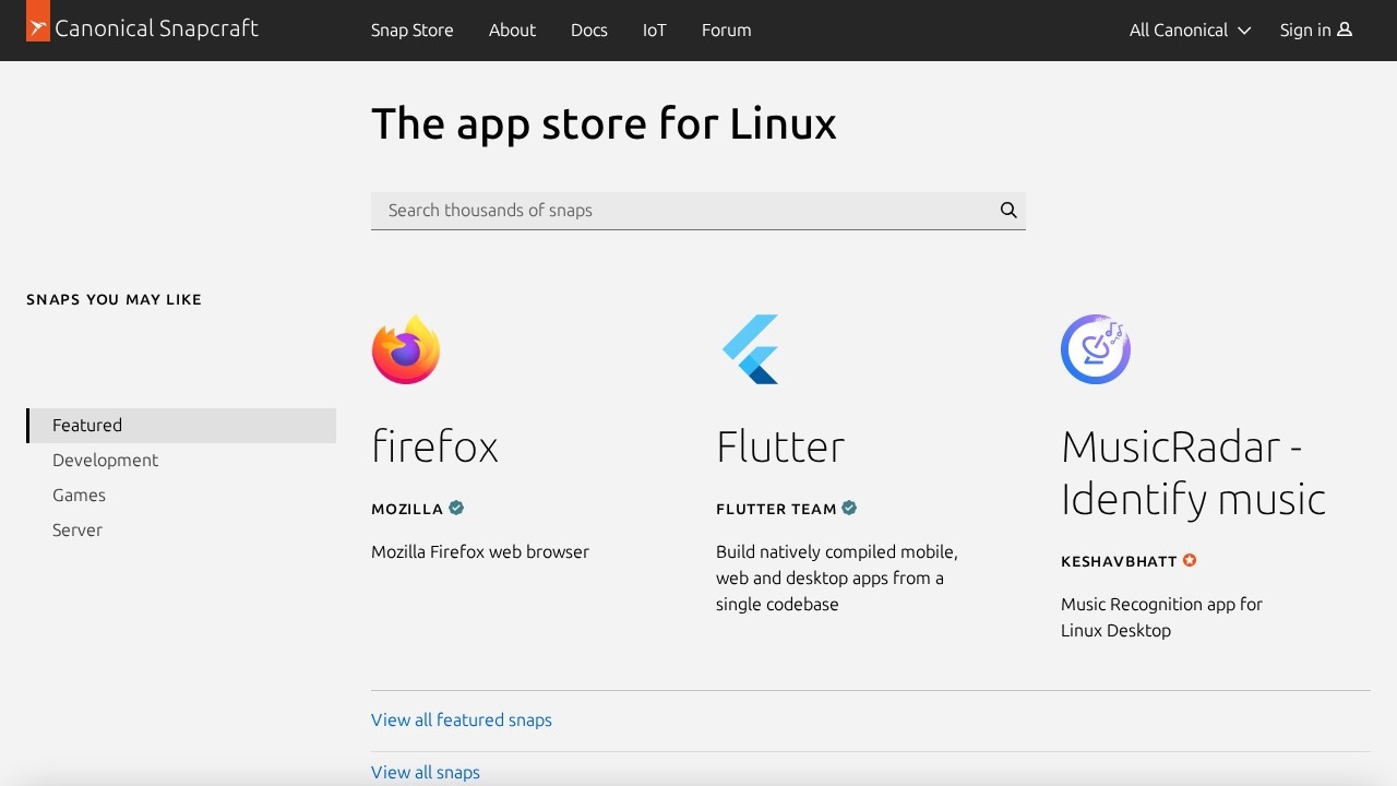 Snapcraft Linux软件包