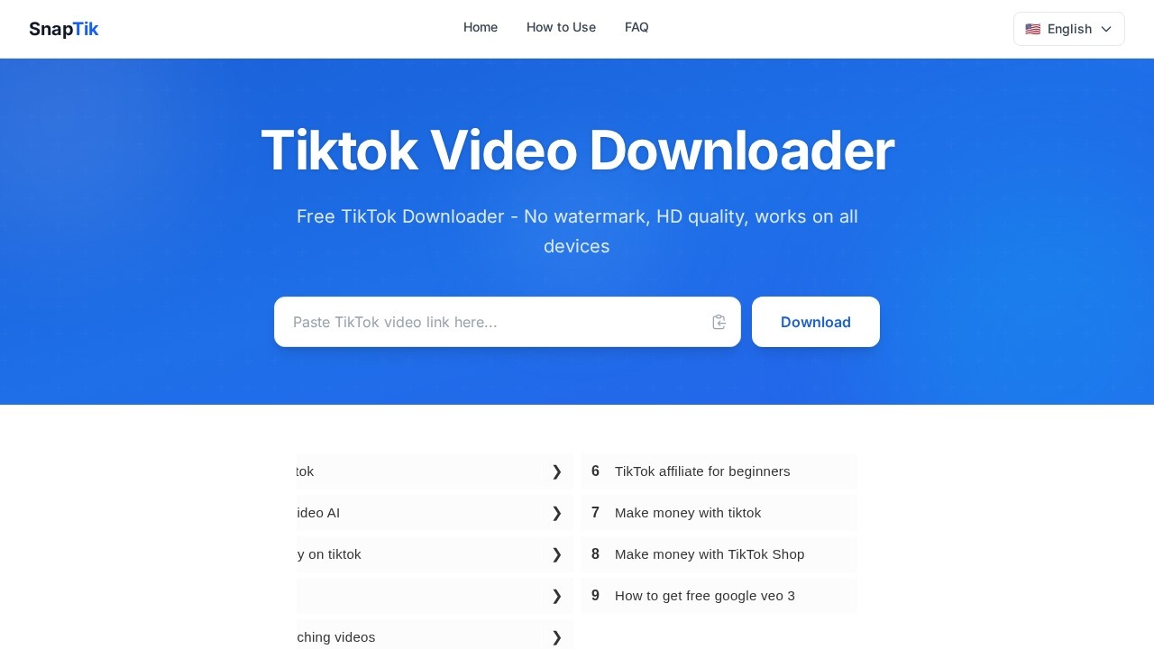 TikTok在线解析下载，免费