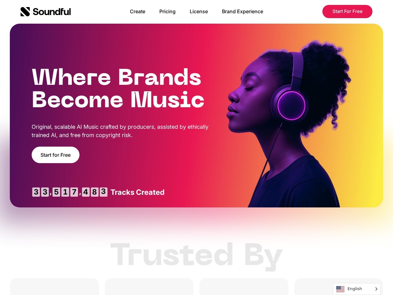 Soundful官网 – 世界最先进人工智能音乐生成器