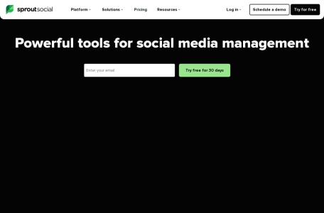 Sprout Social_免费试用，社交媒体管理工具，提供社交媒体管理、社交媒体分析等功能