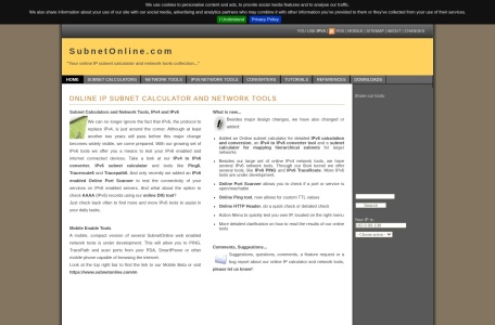 Online IP Subnet Calculator and Network Tools – SubnetOnline