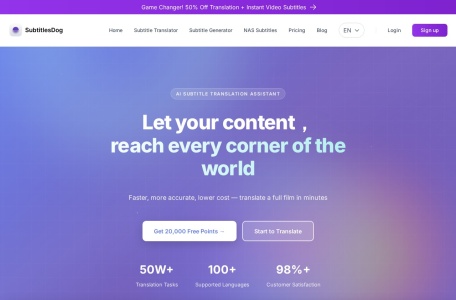 SubtitlesDog – Best AI Subtitle Translator