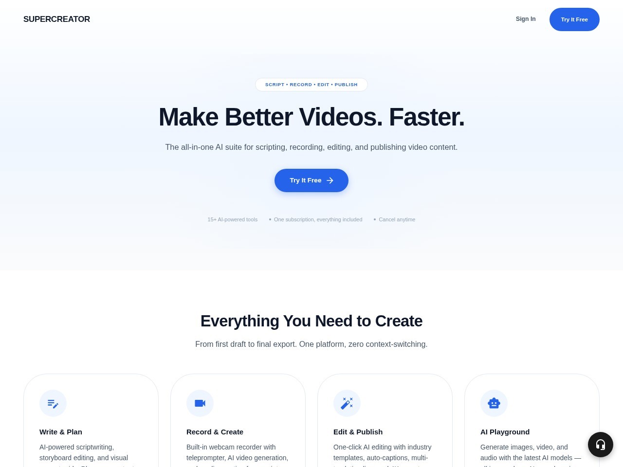 Supercreator – 释放AI辅助视频创作的力量