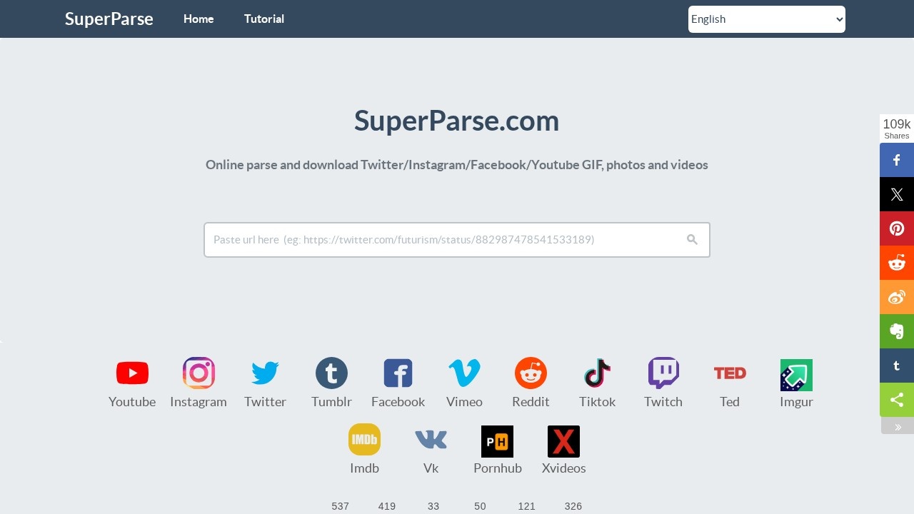 在线解析短视频工具（superparse）