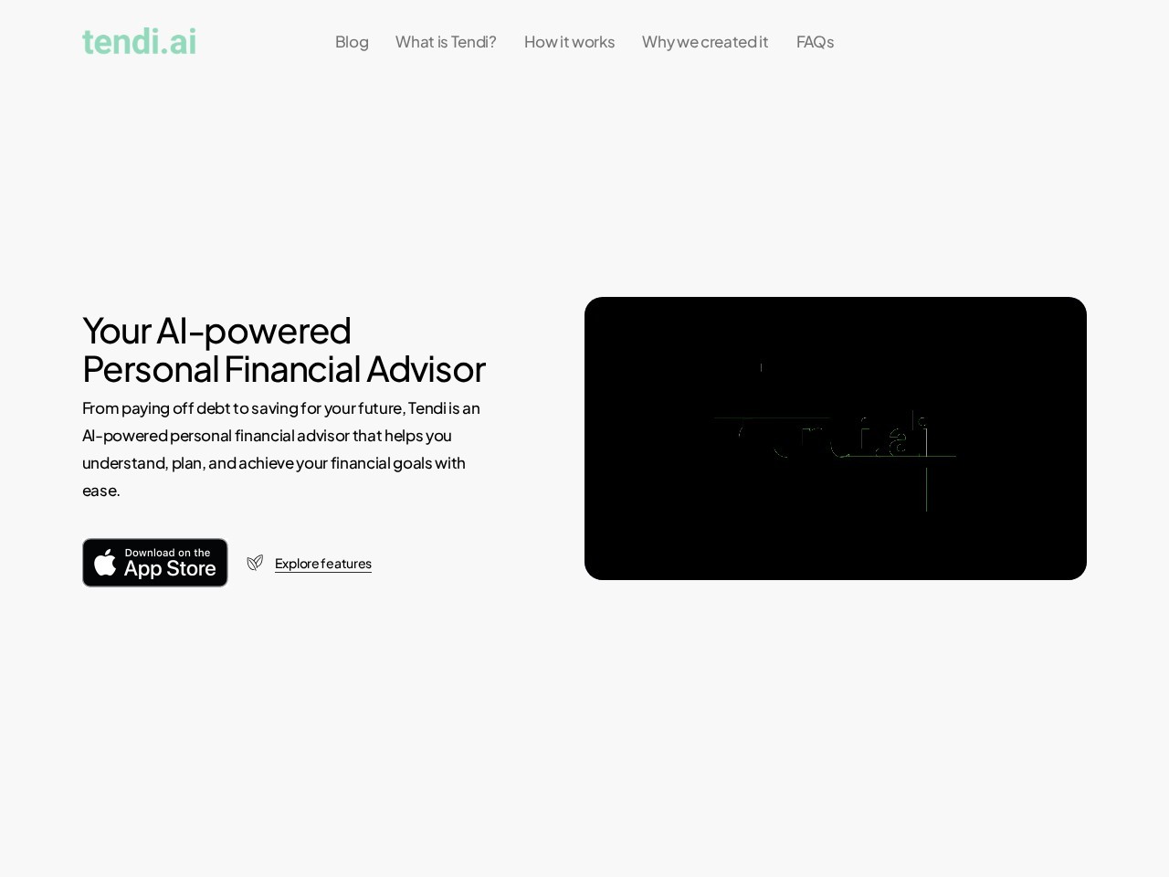 Tendi – AI驱动的个性化金融顾问，为您量身定制金融战略