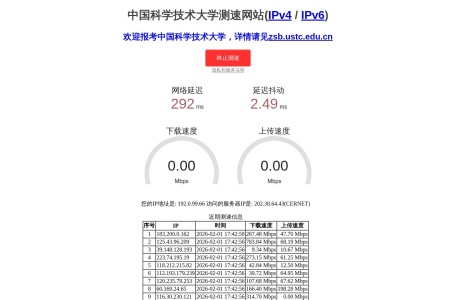 中国科学技术大学测速网站