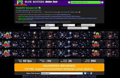 UFO Test: Multiple Framerates
