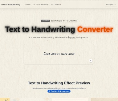 文字转手写转换器Text to Handwriting