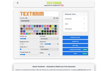 Textanim特效文字制作工具