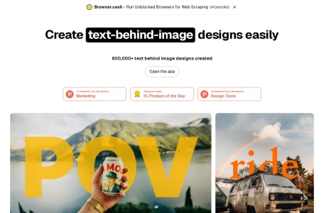Text Behind Image