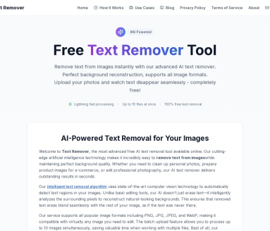 Free AI Text Remover免費圖片文字移除工具
